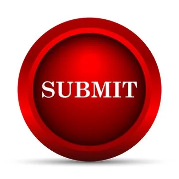 Submit icon. Internet button on white background.. Illustrazione stock