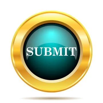 Submit icon. Internet button on white background.. Illustrazione stock