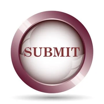 Submit icon. Internet button on white background.. Illustrazione stock