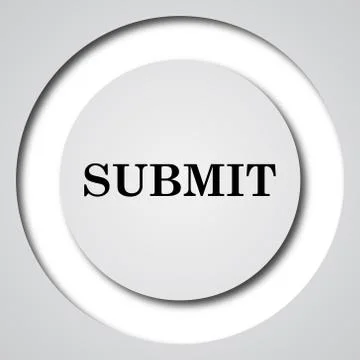 Submit icon. Internet button on white background.. Illustrazione stock