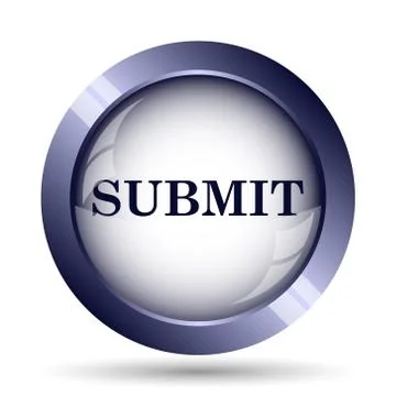 Submit icon. Internet button on white background.. Illustrazione stock