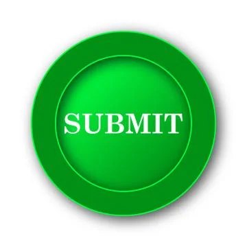 Submit icon. Internet button on white background.. Illustrazione stock