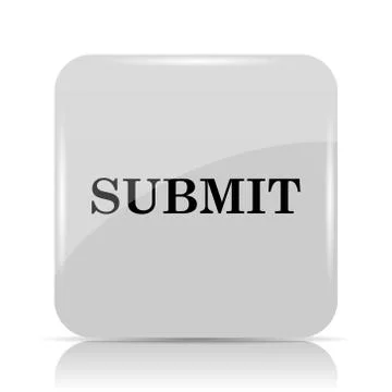 Submit icon. Internet button on white background.. Illustrazione stock
