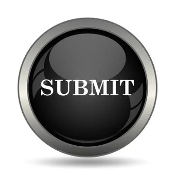 Submit icon. Internet button on white background. . Illustrazione stock