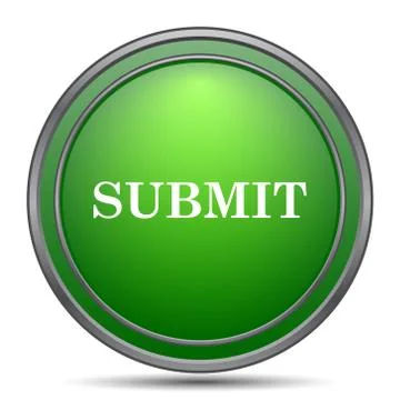 Submit icon. Internet button on white background.. Illustrazione stock