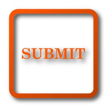 Submit icon. Internet button on white background.. Illustrazione stock