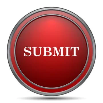 Submit icon. Internet button on white background.. Illustrazione stock