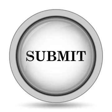 Submit icon. Internet button on white background.. Illustrazione stock