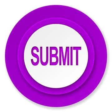 Submit icon, violet button. Stock Illustration