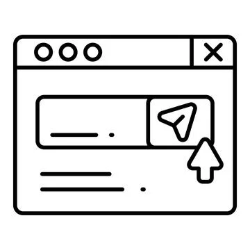 Submit Line Icon Illustrazione stock