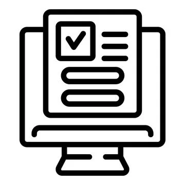 Submit login icon outline vector. Web page Illustrazione stock