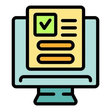 Submit login icon vector flat Illustrazione stock