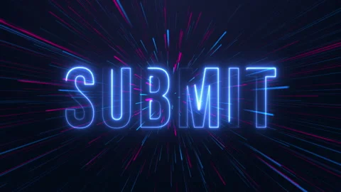 Submit - neon text with neon lines animation. Stock Footage 219405552