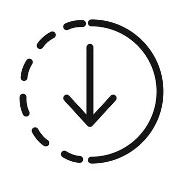 Submit progress icon black and white vector sign Stock Illustration