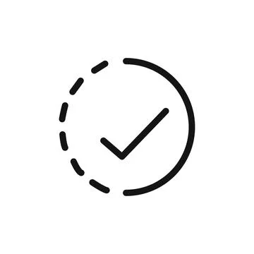 Submit progress icon linear vector graphics sign Stock Illustration