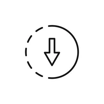 Submit progress icon outline collection in black Stock Illustration