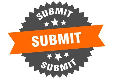 Submit sign. submit circular band label. round submit sticker Stock Illustration