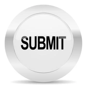 Submit silver glossy web icon Stock Illustration