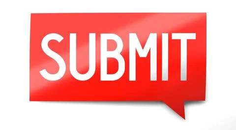 Submit - speach bubble - 3D illustration Stock Illustration