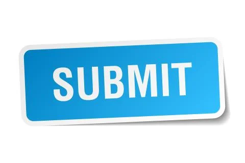 Submit square sticker on white Stock Illustration