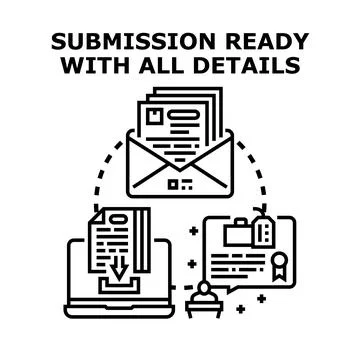 Submitting application documents and preparing for review process イラスト素材