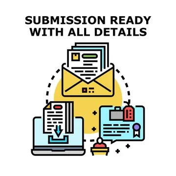 Submitting application documents and preparing for review process Stock Illustration