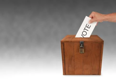 Submitting a vote Foto stock