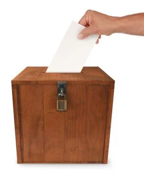 Submitting a vote Foto stock