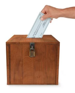Submitting a vote Foto stock