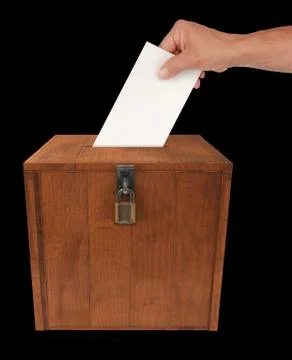 Submitting a vote Foto stock