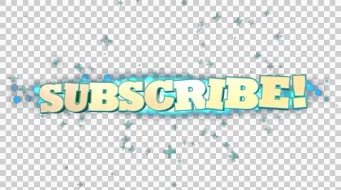 Subscribe 3D blue text animation for video blog Stock Footage 43060726