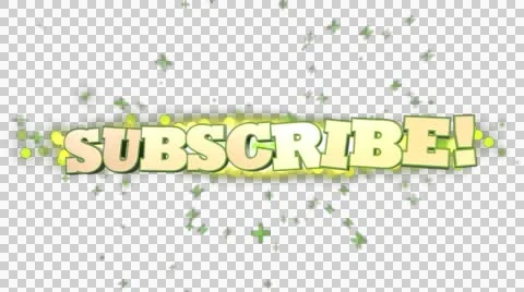 Subscribe 3D green text animation for video blog Stock Footage 42712498
