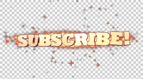 Subscribe 3D red text animation for video blog Stock Footage 42712521