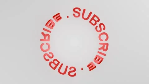 Subscribe 3D Text Twisting and Rotating Around a Circular Path. 4K Stock Footage 312868431