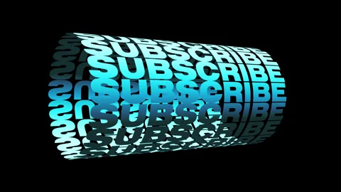Subscribe 3D text wheel motion graphics  alpha channel 스톡 동영상 132730471