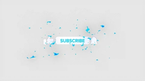 Subscribe and Like Anime Style 3 colors - Red - Green - Blue - No Background Stock Footage 239194760