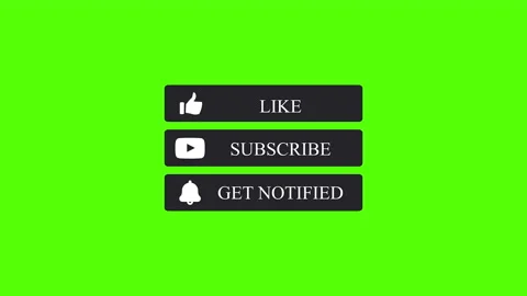 Subscribe And Bell And Like Notification Reminder Button Animation For Youtube Stock Footage 204794449