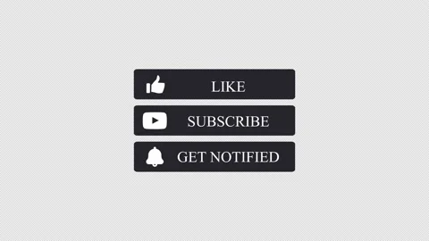 Subscribe And Bell And Like Notification Reminder Button Animation For Youtube Video stock 205001110