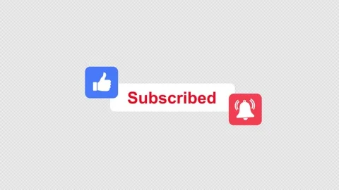 Like, Subscribe, and Bell Buttons on a Transparent Background 스톡 동영상 259396432