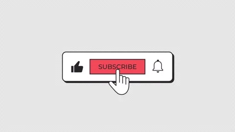 Like, Subscribe, and Bell Buttons on a Transparent Background. 스톡 동영상 281059136