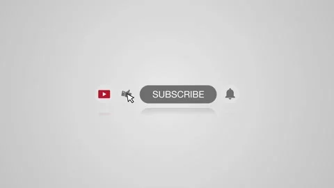 Subscribe And Bell Notification Reminder Button Animation For Youtube Stock Footage 168307349