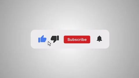 Subscribe And Bell Notification Reminder Button Animation For Youtube Stock Footage 168420560