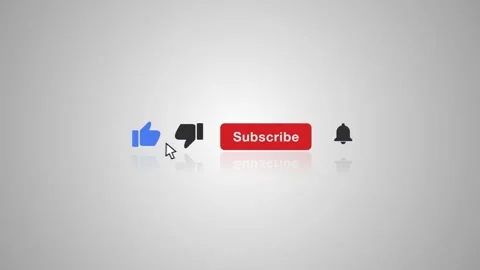 Subscribe And Bell Notification Reminder Button Animation For Youtube Stock Footage 168420562
