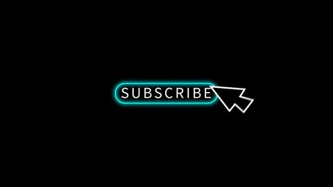 Subscribe and follow button with clicking mouse on it. Loop able animation Video stock 283072384