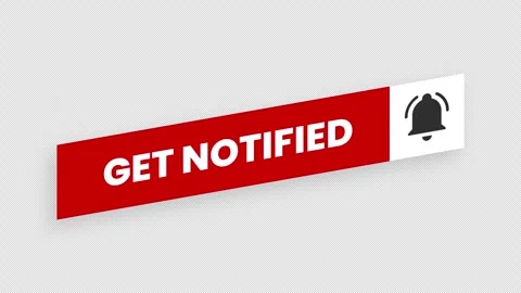Subscribe And Get Notified Button Animation Element Stock Footage 252466258