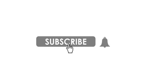 Subscribe And Notification Button Click Animation On White Background Stock Footage 220187350