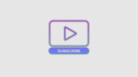 Subscribe and play button to channel, blog. Alpha channel Stock Footage 140340257