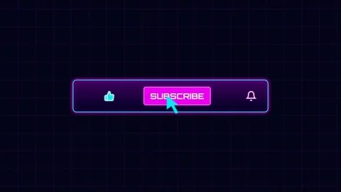 Subscribe and like social media button in motion Stock Footage 330475093