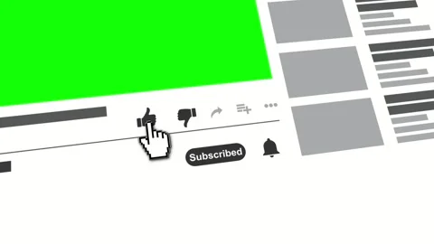 Subscribe, Like, and Turn On Bell Notification Green Screen Animation Stock Footage 277346124