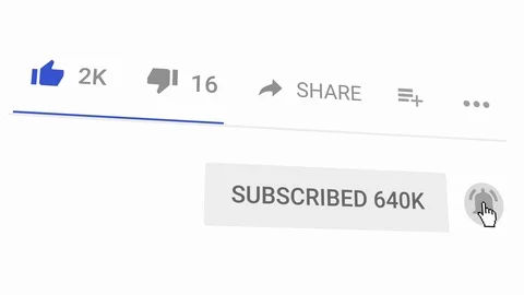 Like, Subscribe and turn on the Notifications on a video Video stock 96035966